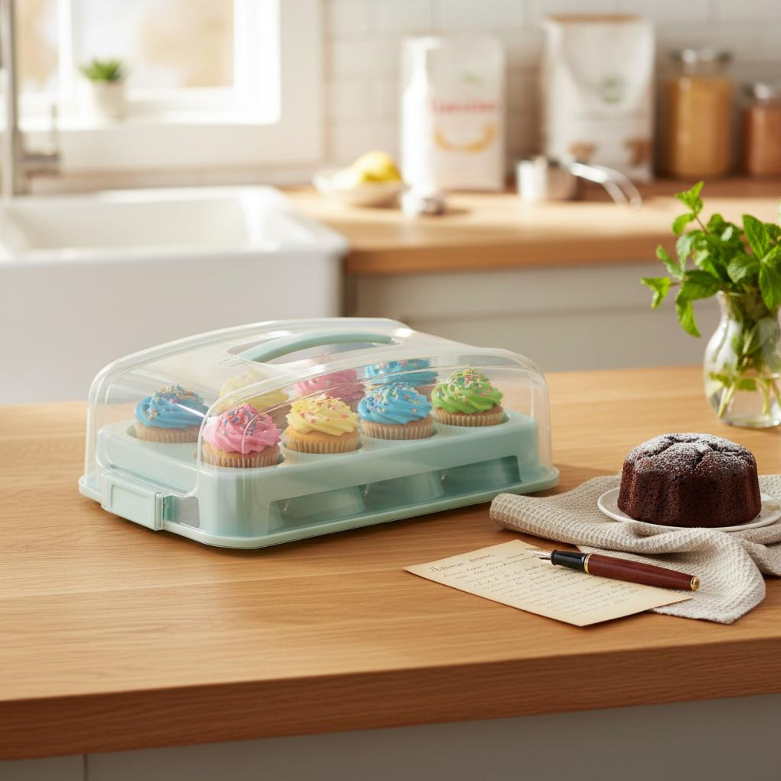 Home Cooking In - Rectangular Dessert Container with Handle Stable