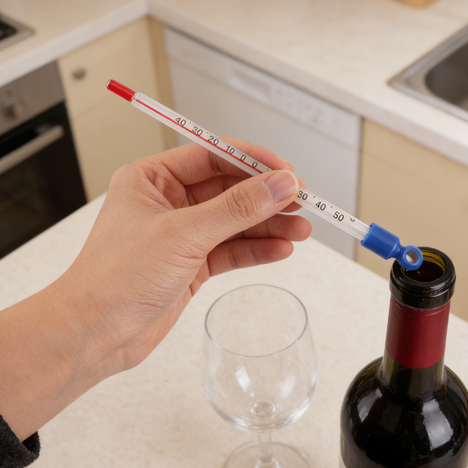 Glass Wine Thermometer Easy Re - Home Cooking In recension och pris