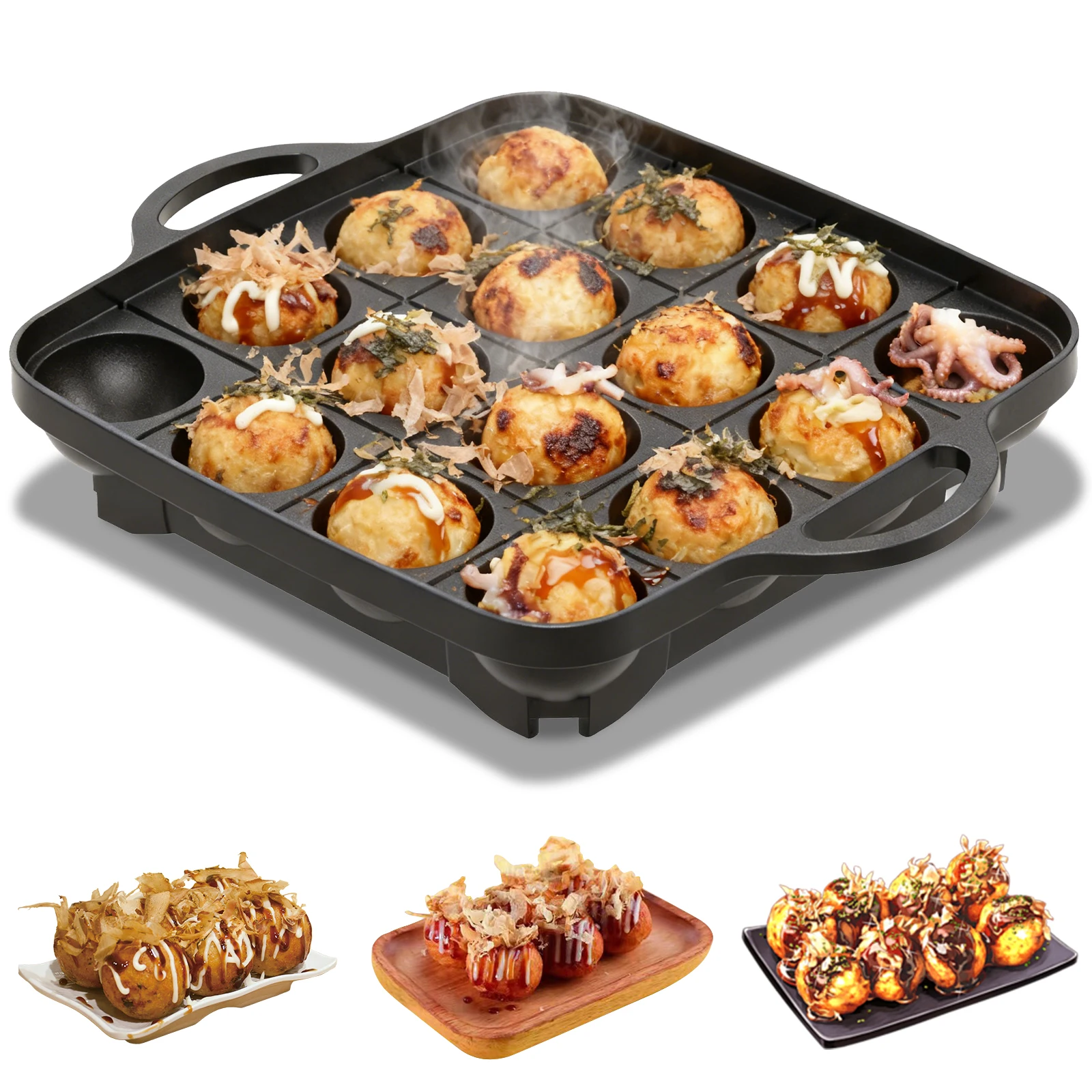 16 Holes Takoyaki Pan Cast Alu - Takoyaki Pan Cast recension och pris