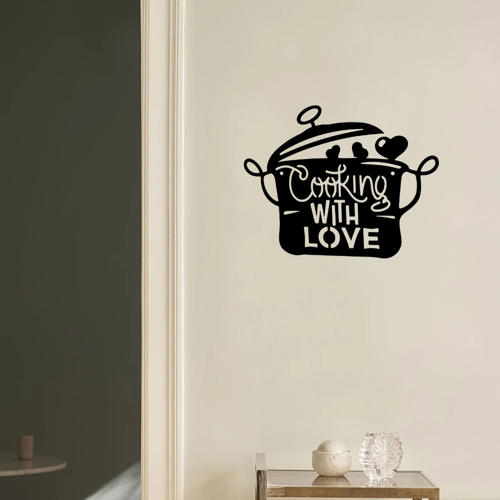 Black Metal Kitchen Pot Sign C - Home Cooking Vibes recension och pris