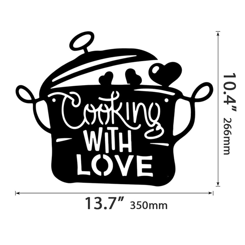 Black Metal Kitchen Pot Sign C - Home Cooking Vibes recension och pris