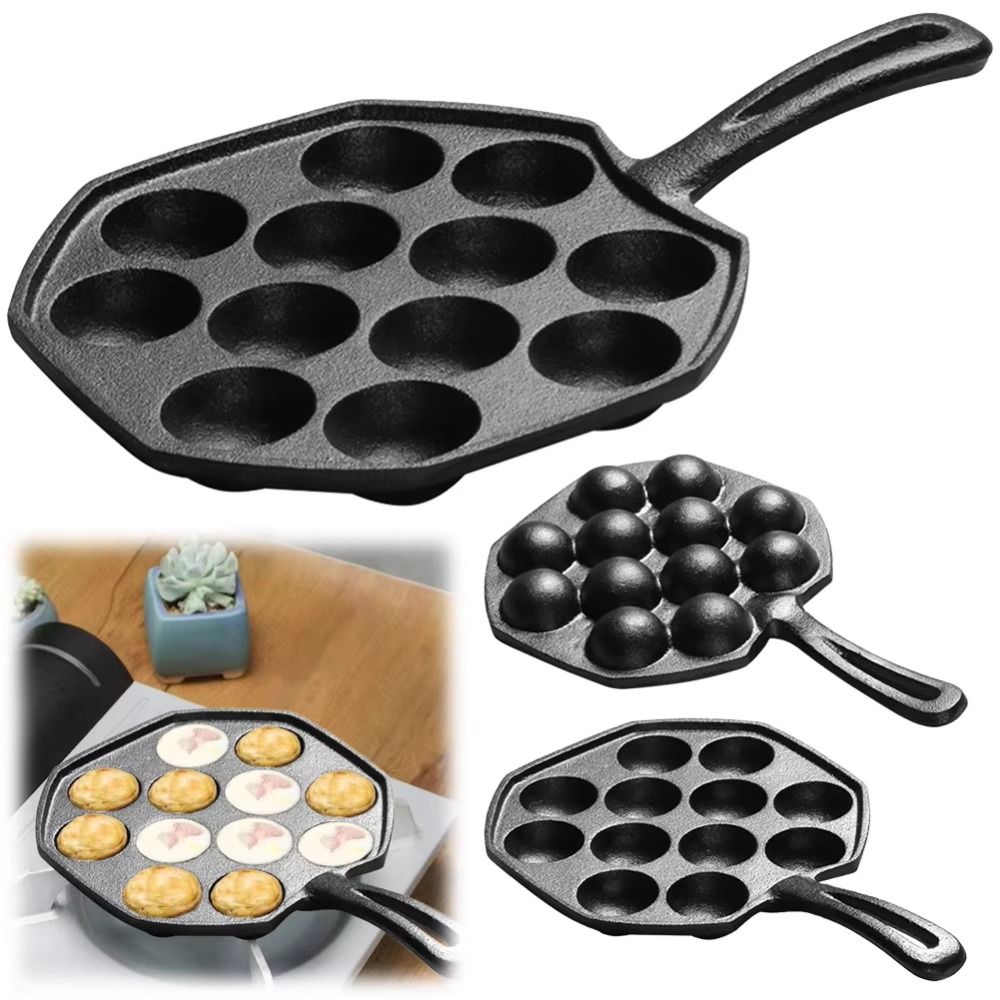 12 Holes Octopus Baking Mold C - Takoyaki Pan Cast recension och pris