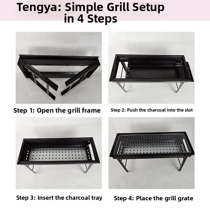 Thickened Portable Outdoor BBQ - Home Cooking In Japanese recension och pris