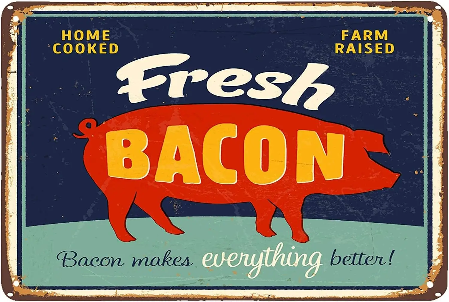 Bacon Tin Signs Dilicious Home - Home Cooking In recension och pris