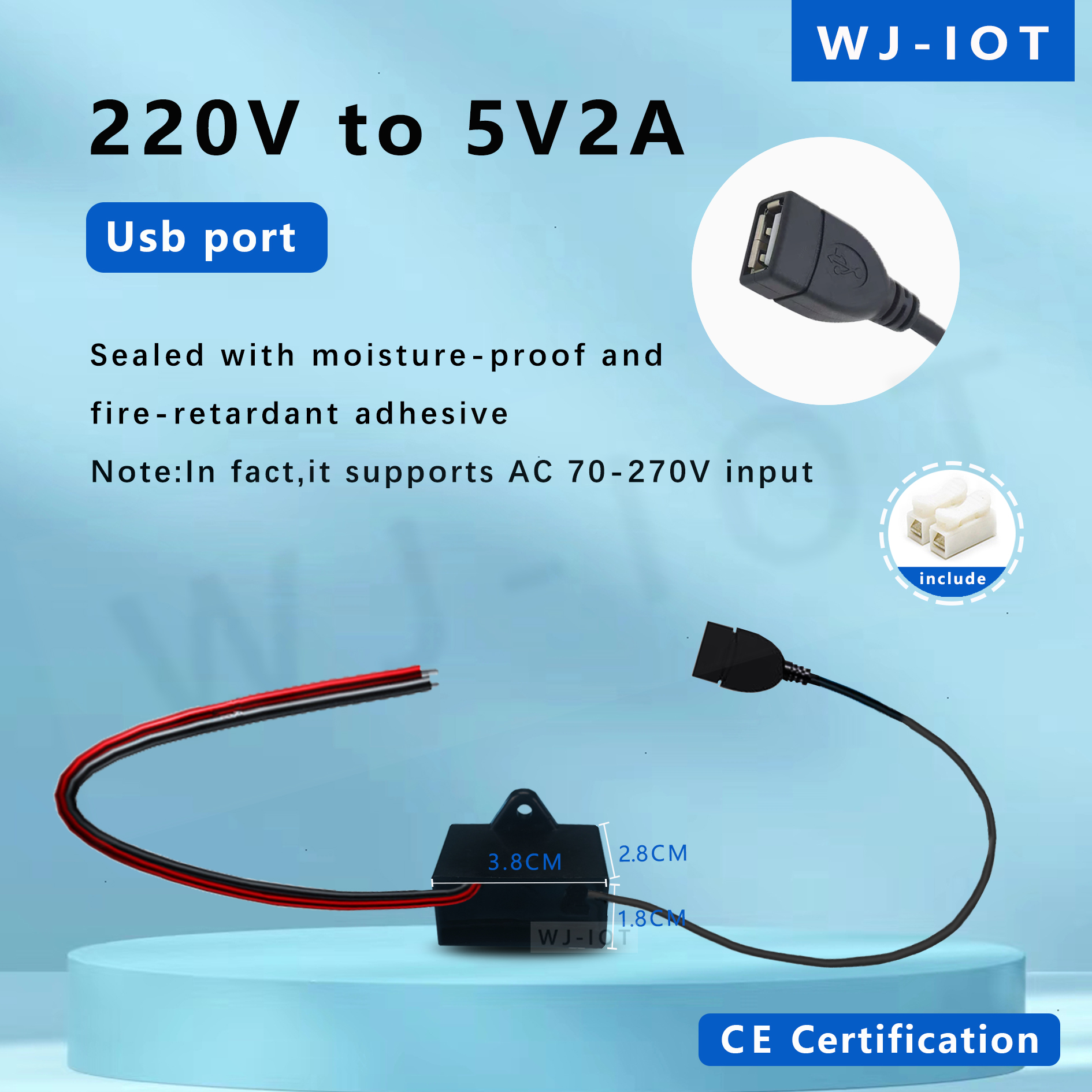 Waterproof 220V To 5V 1A/2A Wi - Home Cooking Videos recension och pris
