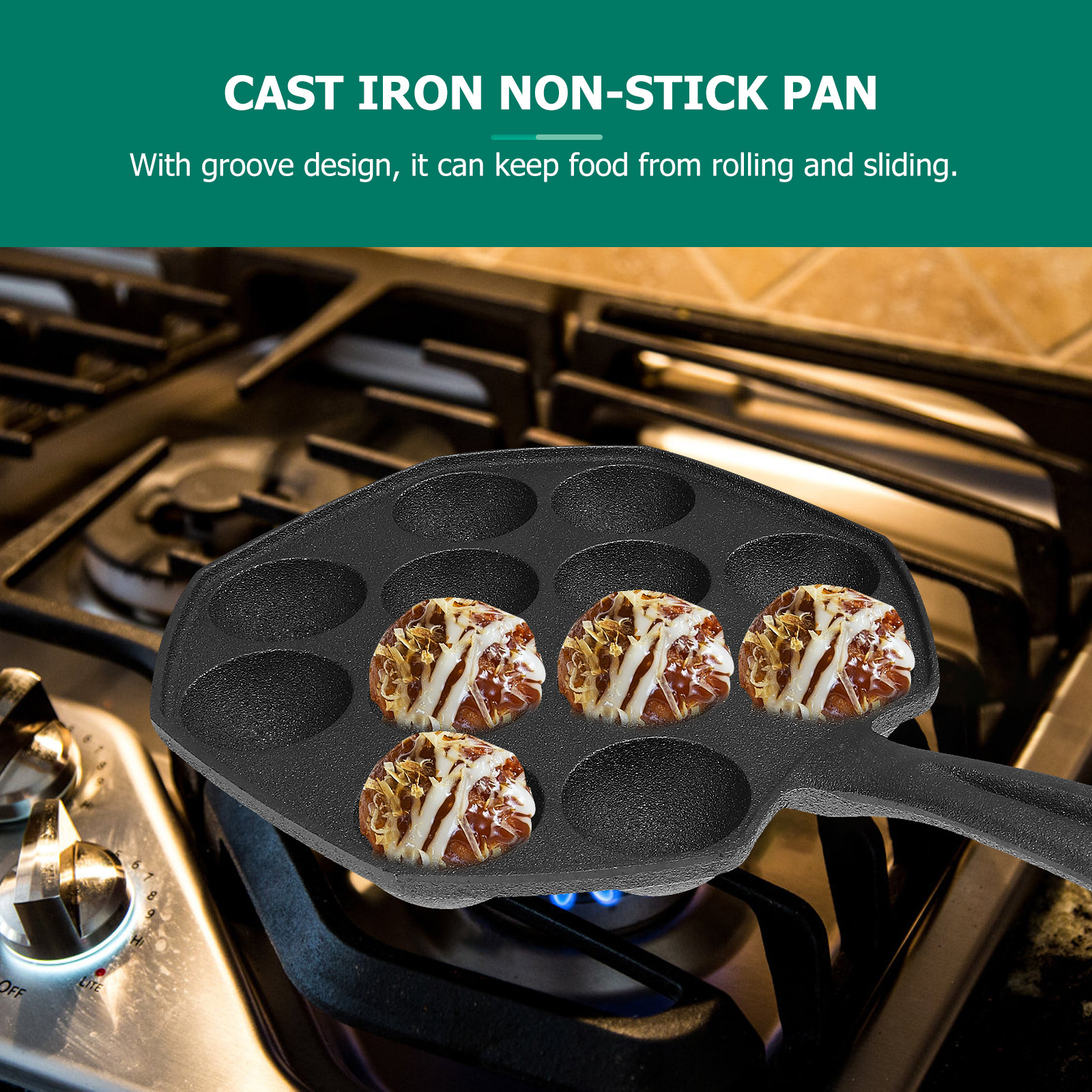 Takoyaki Pan 12 Molds Cast Iro - Takoyaki Pan Cast recension och pris