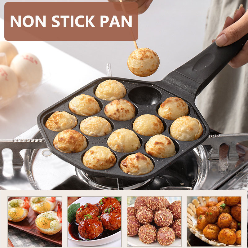 12/14 Hole Takoyaki Pan Wooden - Takoyaki Pan Cast recension och pris